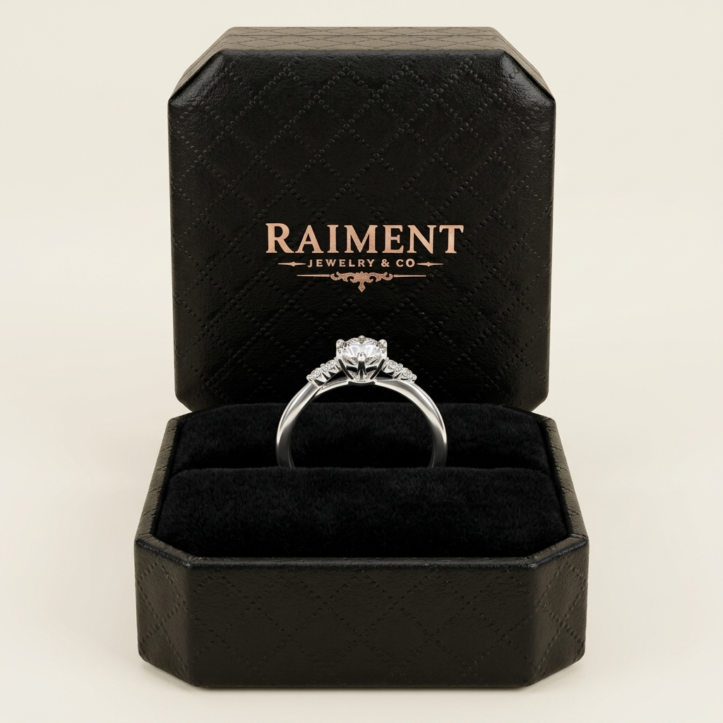 Moissanite 4-Claw Petite Solitaire Ring - in Raiment box