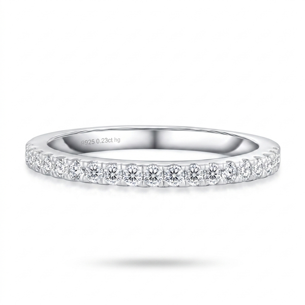 Moissanite Half-Eternity Band Ring 0.23ct
