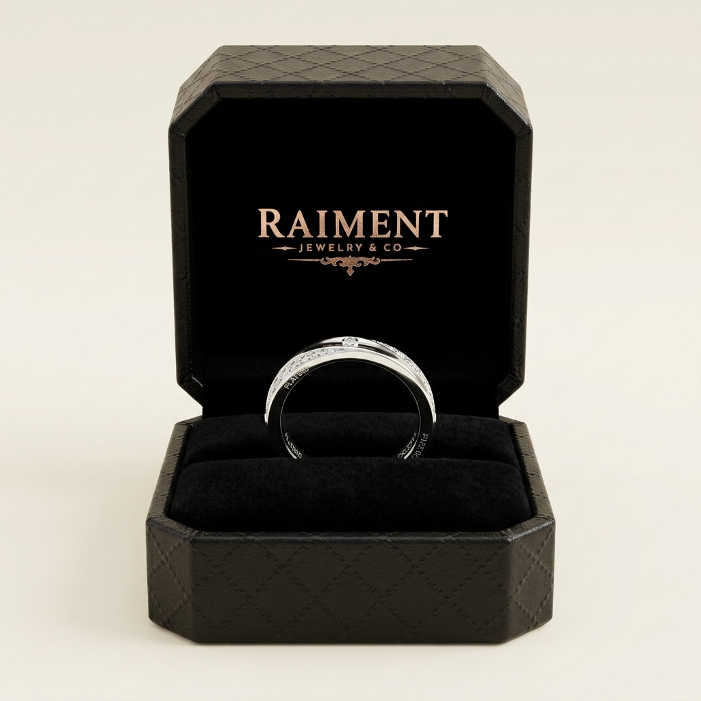 Moissanite Eternity Band Ring - in Raiment box