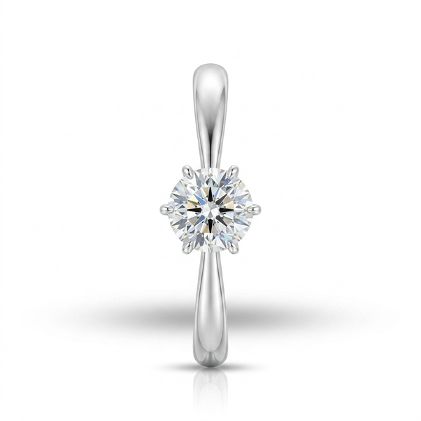 Moissanite 6-Claw Petite Solitaire Ring