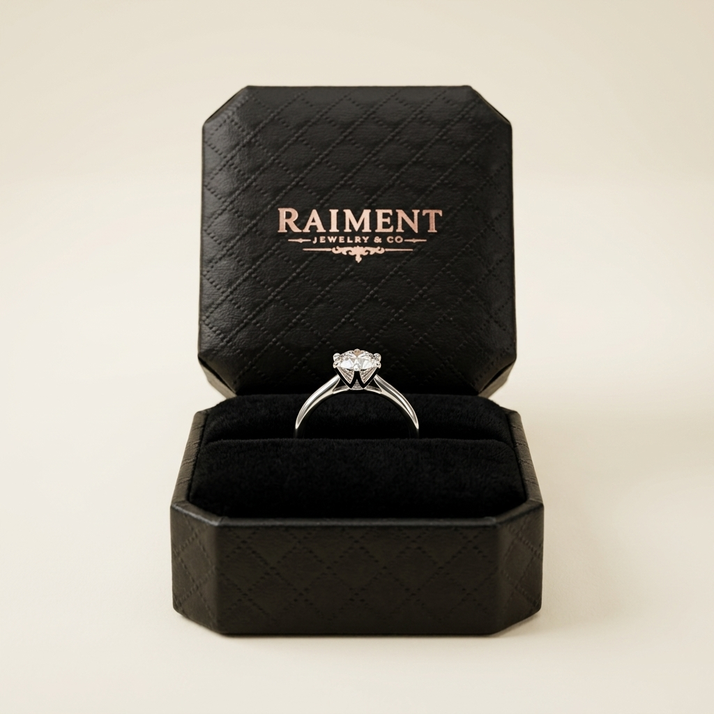 Moissanite 6-Claw Petite Solitaire Ring - in Raiment box