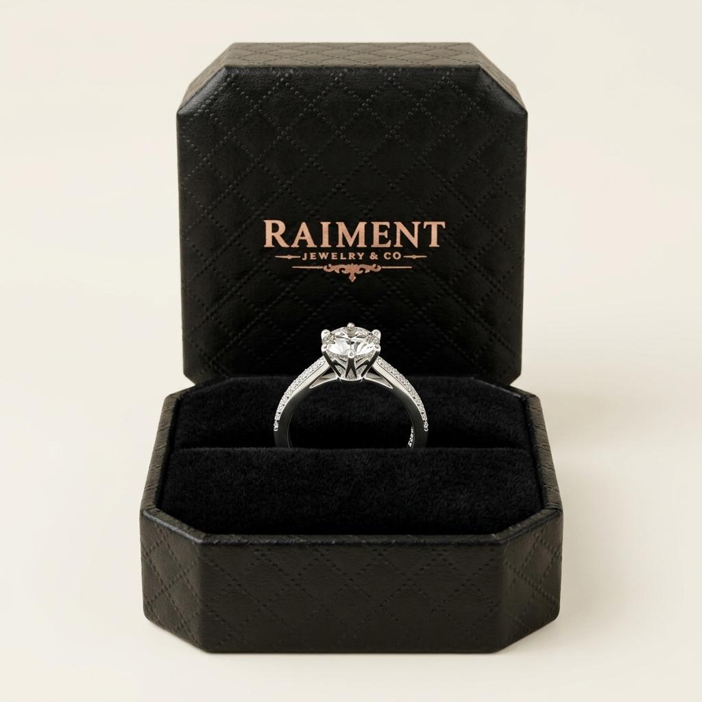 Moissanite 6-Claw Solitaire Ring - in Raiment box