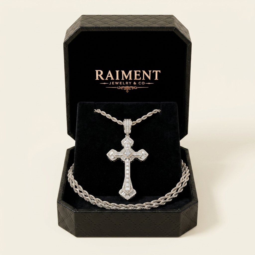 Large Moissanite Pendant - in Raiment box