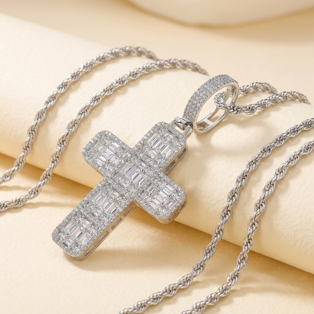 Oval Moissanite Pendant - beauty drape