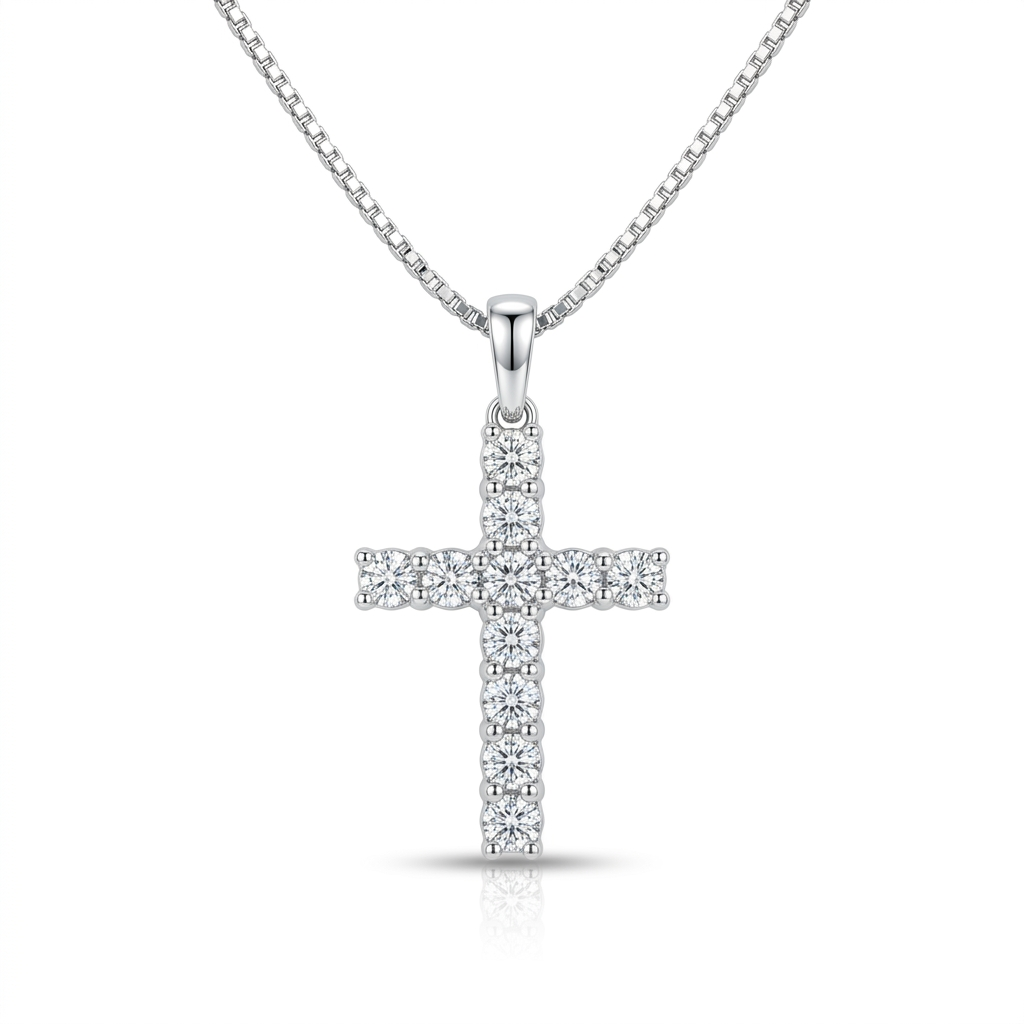 Moissanite Pendant 10ct - hero on white
