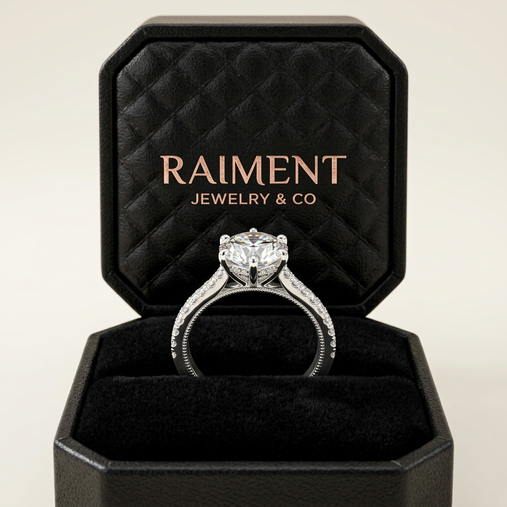 Round Solitaire Ring - in Raiment box