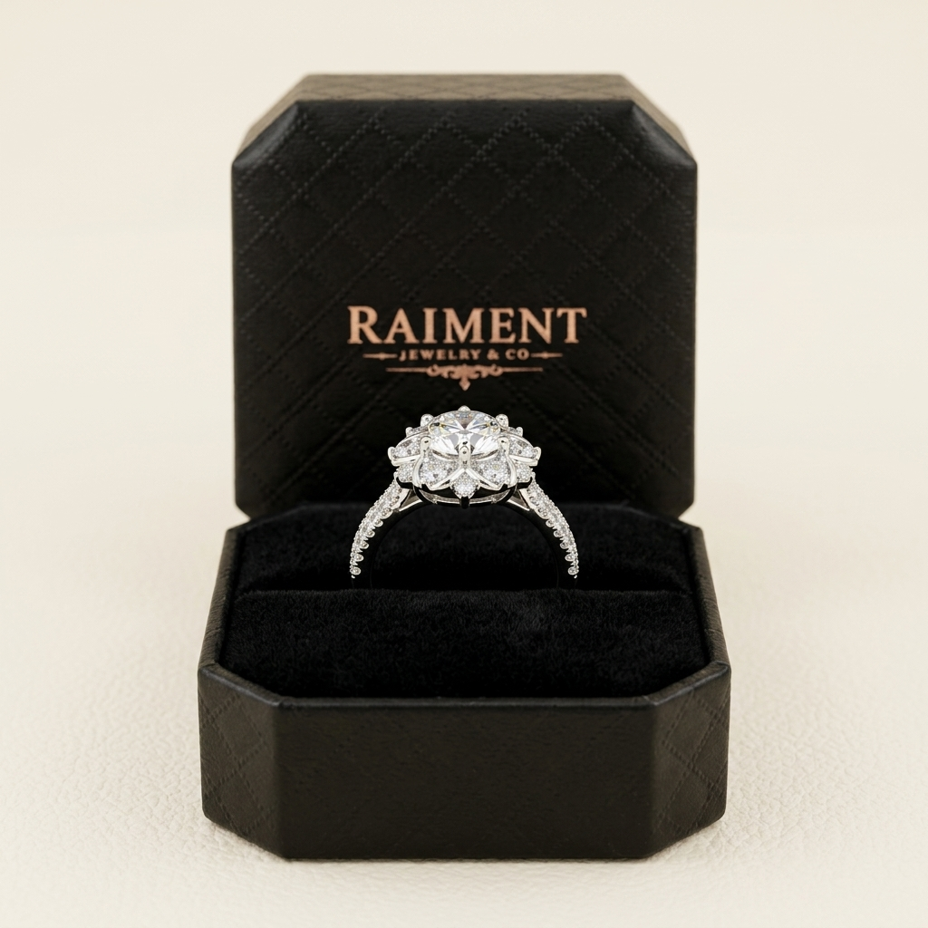 Round Halo Ring - in Raiment box