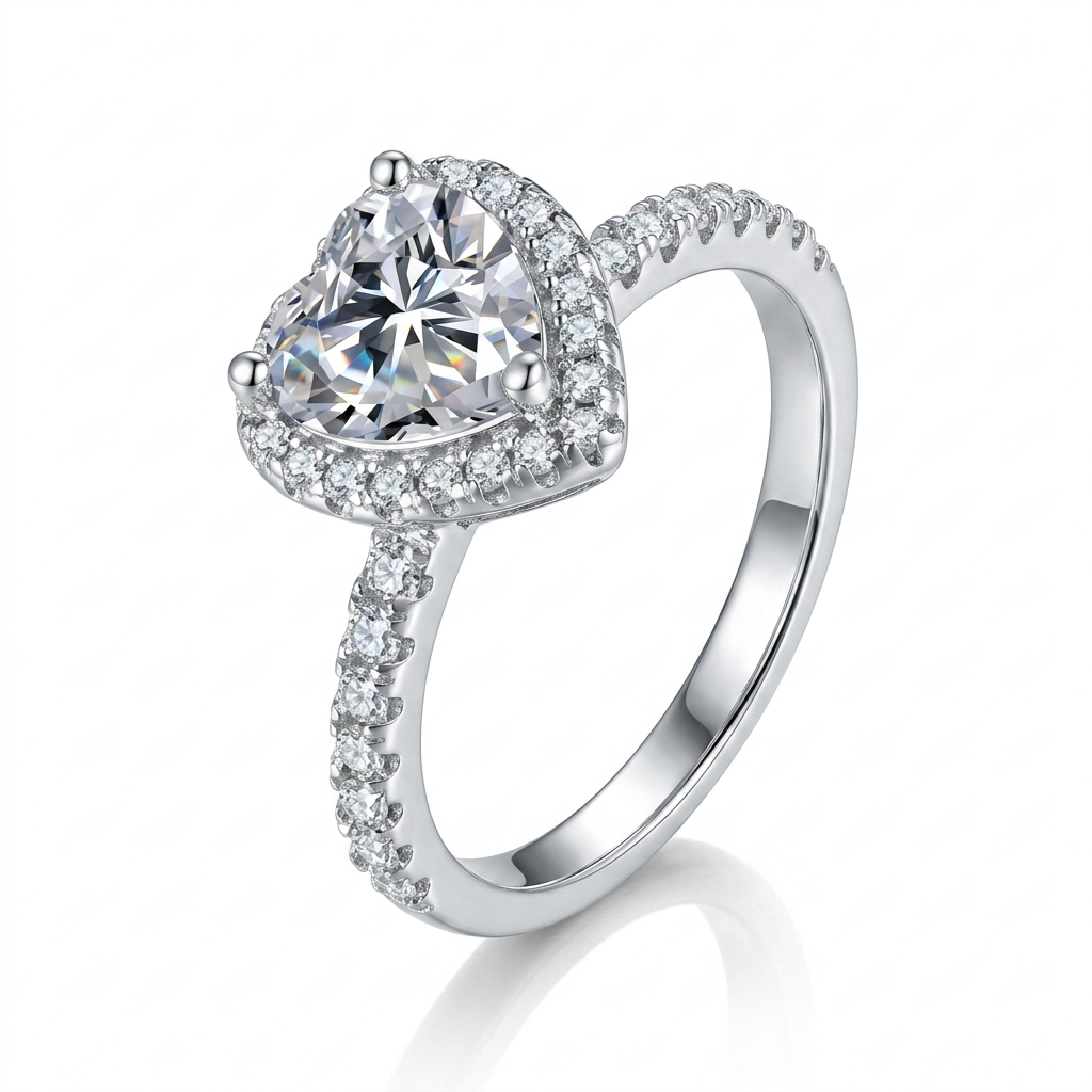 Petite Solitaire Moissanite Ring - hero