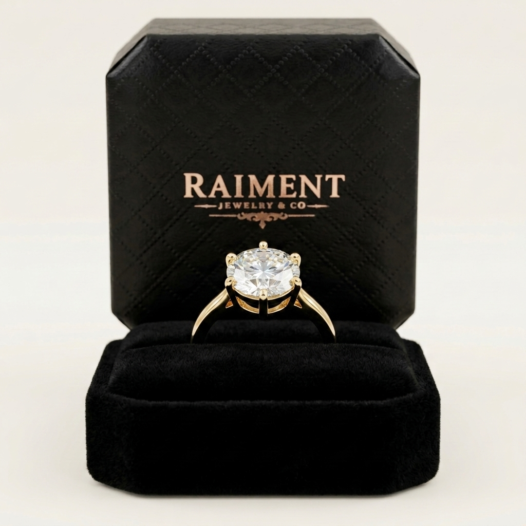 Moissanite 6-Claw Square Stud Earrings - in Raiment box
