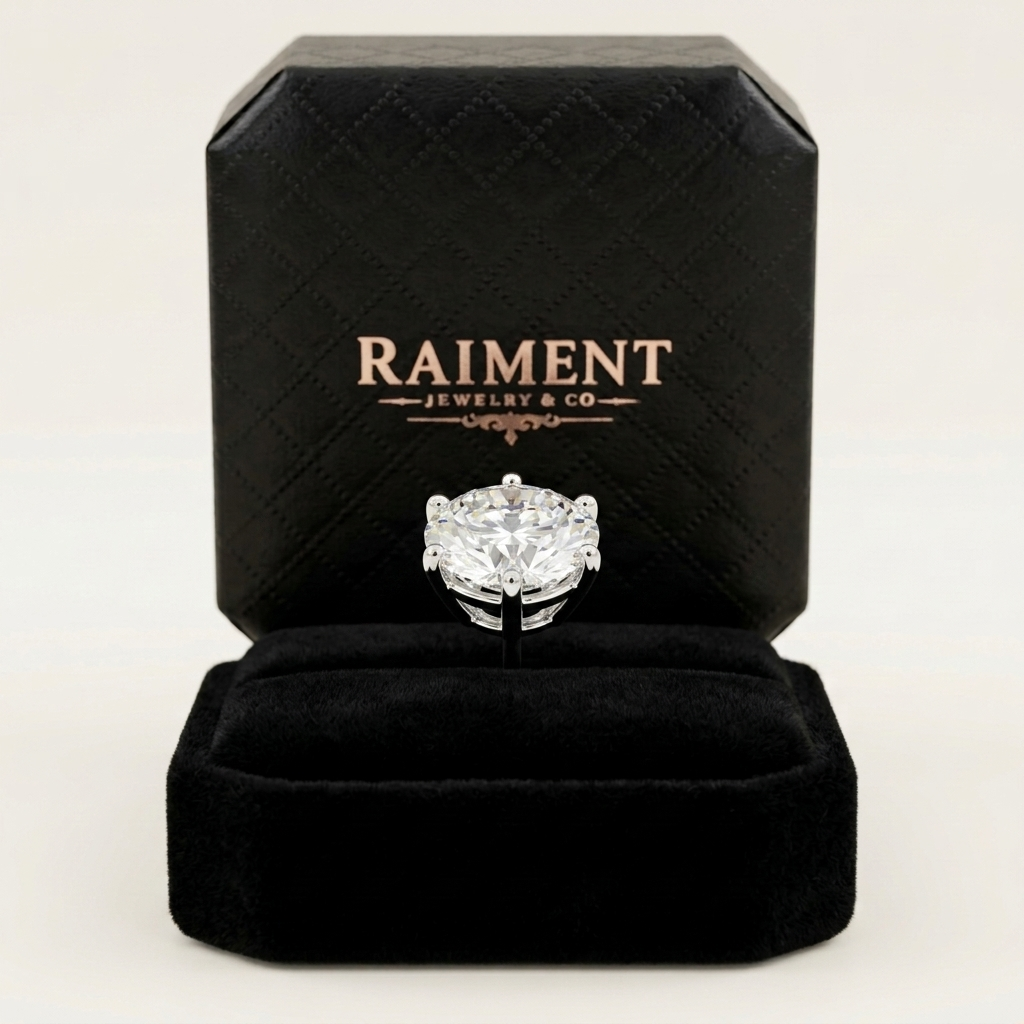 Moissanite 6-Prong Round Stud Earrings — in Raiment box