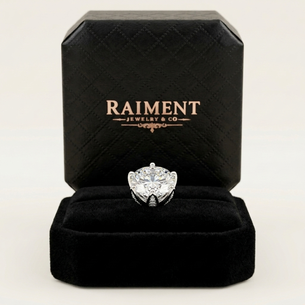Moissanite Tulip Stud Earrings — in Raiment box