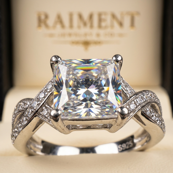 Men's Moissanite Square Ring 3.00ct