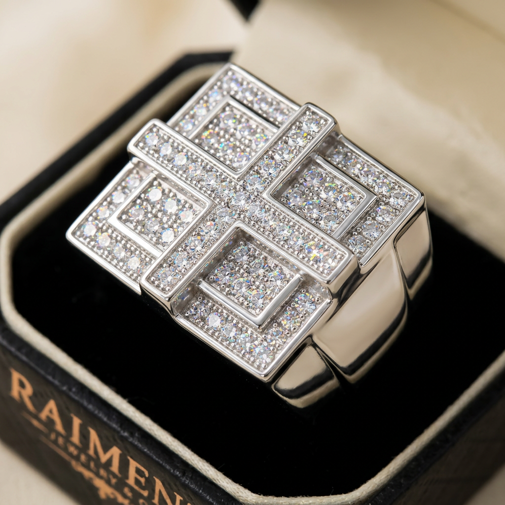 Moissanite whisper-thin band ring macro close-up, Raiment Jewelry & Co.