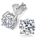 Moissanite 4-Claw Stud Silver 5.5mm (0.60ct)