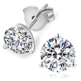 Moissanite Ring Silver 8mm Sz 7.5