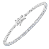 2mm Moissanite Tennis Bracelet Silver 7"
