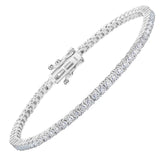 2mm Moissanite Tennis Bracelet Silver 7"