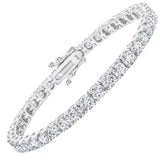 2mm Moissanite Tennis Bracelet Silver 7"
