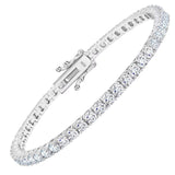 2mm Moissanite Tennis Bracelet Silver 7"