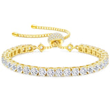 2mm Moissanite Tennis Adjustable 18K Gold