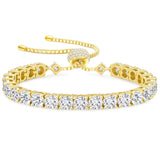 2mm Moissanite Tennis Adjustable 18K Gold