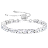 4mm Moissanite Tennis Adjustable White Gold