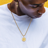 Jesus Cross Pendant Gold 22"