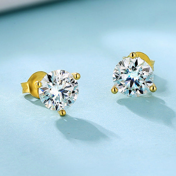 Moissanite Ring Gold 8mm