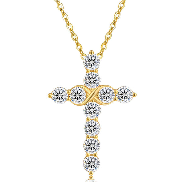 Moissanite Teardrop Pendant Gold 3.5mm