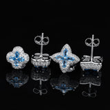 CZ Blue Chandelier Earring