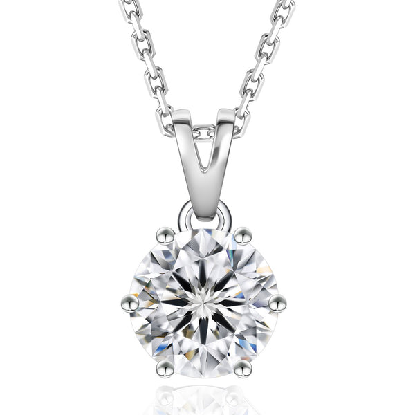 Moissanite Bezel Pendant