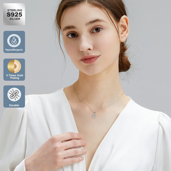 Moissanite Round Solitaire Pendant