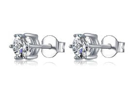 Moissanite Cross Drop Earrings