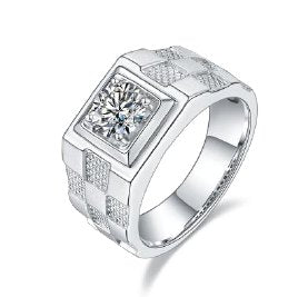 Men's Moissanite Pave Ring 1ct