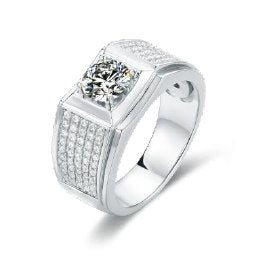 Men's Moissanite Micro-Pave Ring 1ct