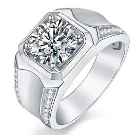 Men's Moissanite Square Ring 3ct