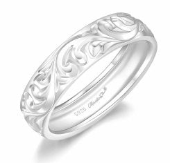 Hawaiian Scroll Ring - Men's 5mm