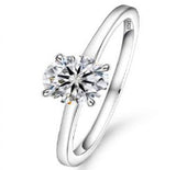 Moissanite 4-Claw Solitaire Ring