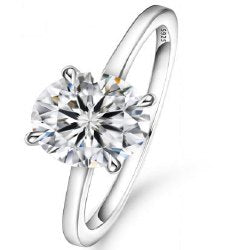 Moissanite 4-Claw Solitaire Ring