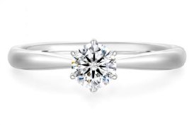 Moissanite 6-Claw Petite Solitaire Ring