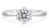 Moissanite 6-Claw Petite Solitaire Ring