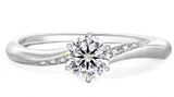 Moissanite 6-Claw Bypass Ring