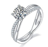 Moissanite Twist Band Ring 1ct