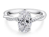 Moissanite Twist Band Ring 1ct