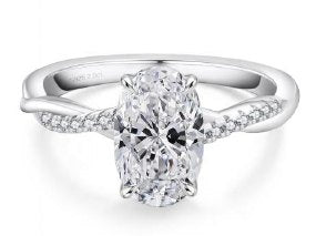 Moissanite Twist Band Ring 1ct