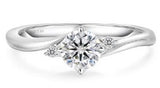 Moissanite Heart Solitaire Ring 1ct