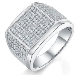 Men's Iced-Out Moissanite Ring 1.04ct