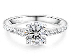 Moissanite Round Solitaire Ring