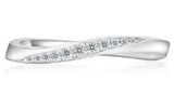Moissanite Curved Pave Band Ring 0.04ct