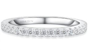 Moissanite Half-Eternity Band Ring 0.23ct
